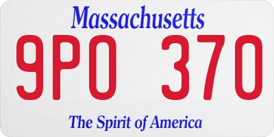 MA license plate 9PO370