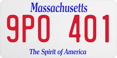 MA license plate 9PO401