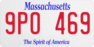 MA license plate 9PO469