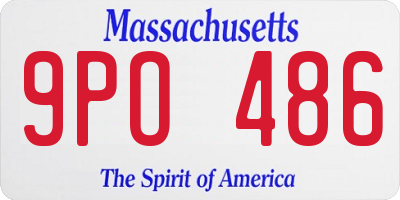 MA license plate 9PO486