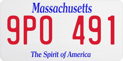 MA license plate 9PO491