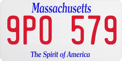 MA license plate 9PO579