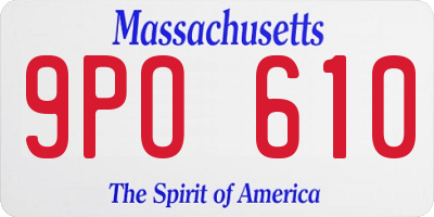MA license plate 9PO610