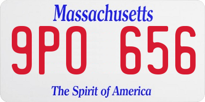 MA license plate 9PO656