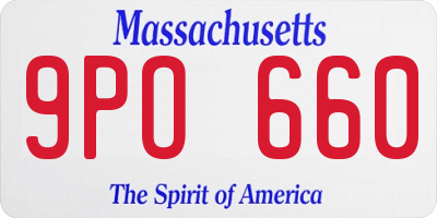 MA license plate 9PO660
