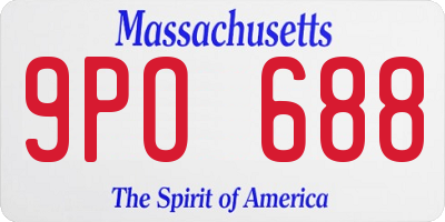MA license plate 9PO688