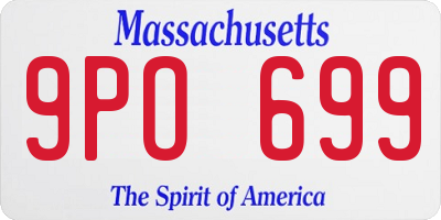 MA license plate 9PO699