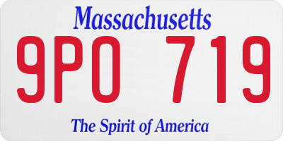 MA license plate 9PO719