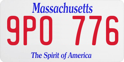 MA license plate 9PO776