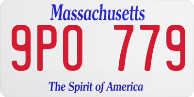 MA license plate 9PO779