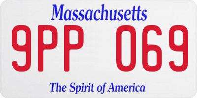 MA license plate 9PP069