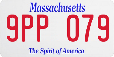 MA license plate 9PP079