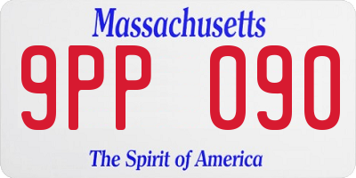 MA license plate 9PP090