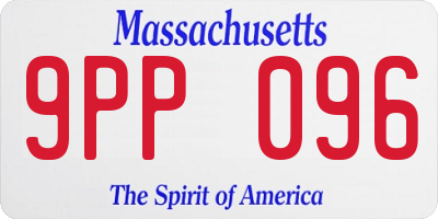 MA license plate 9PP096