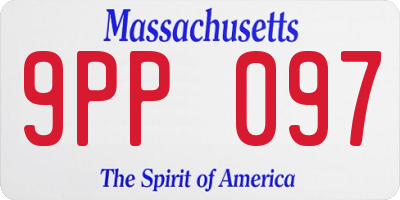 MA license plate 9PP097