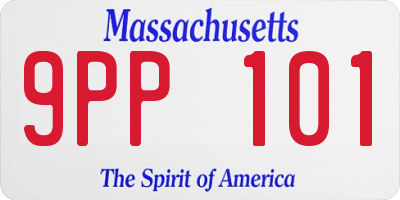 MA license plate 9PP101