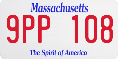 MA license plate 9PP108