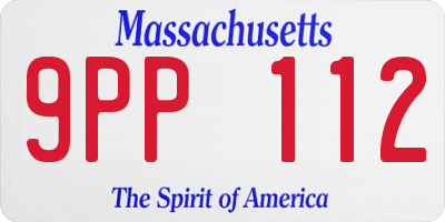 MA license plate 9PP112