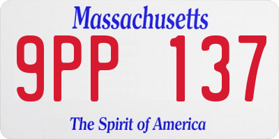 MA license plate 9PP137