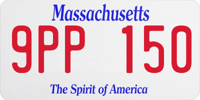 MA license plate 9PP150