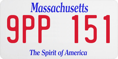 MA license plate 9PP151