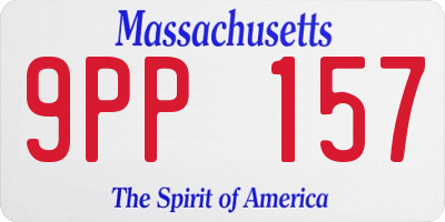 MA license plate 9PP157