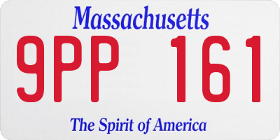 MA license plate 9PP161
