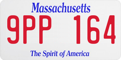 MA license plate 9PP164