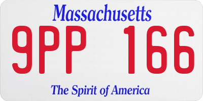 MA license plate 9PP166