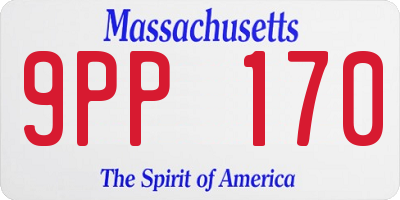 MA license plate 9PP170