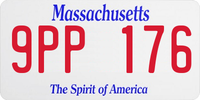 MA license plate 9PP176