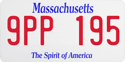 MA license plate 9PP195