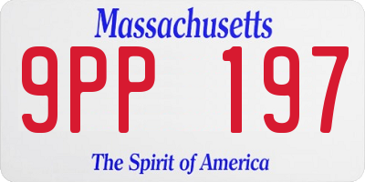 MA license plate 9PP197