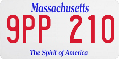 MA license plate 9PP210