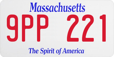 MA license plate 9PP221