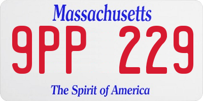 MA license plate 9PP229