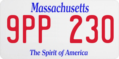 MA license plate 9PP230