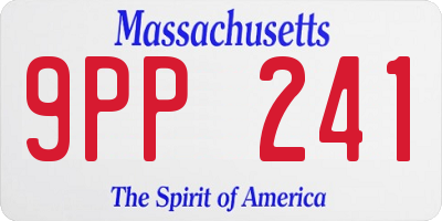 MA license plate 9PP241
