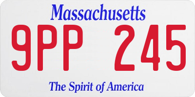 MA license plate 9PP245