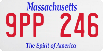 MA license plate 9PP246