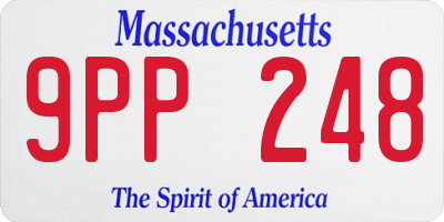 MA license plate 9PP248