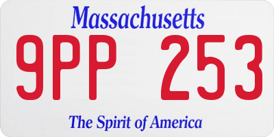 MA license plate 9PP253