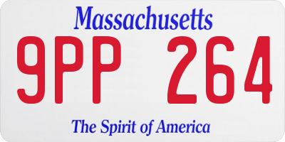 MA license plate 9PP264