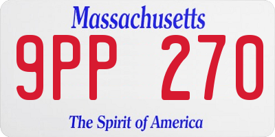 MA license plate 9PP270