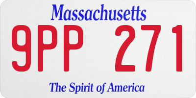 MA license plate 9PP271