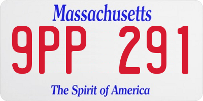 MA license plate 9PP291