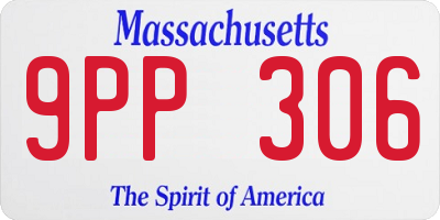 MA license plate 9PP306