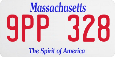 MA license plate 9PP328