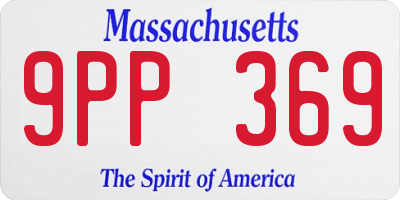 MA license plate 9PP369