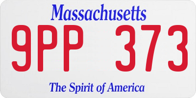 MA license plate 9PP373